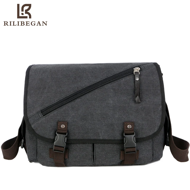 Vintage Men Shoulder Bag Large Capacity Canvas Travel Tote Bag Men Designer Casual Crossbody Bag Men Fashion Travel Duffle