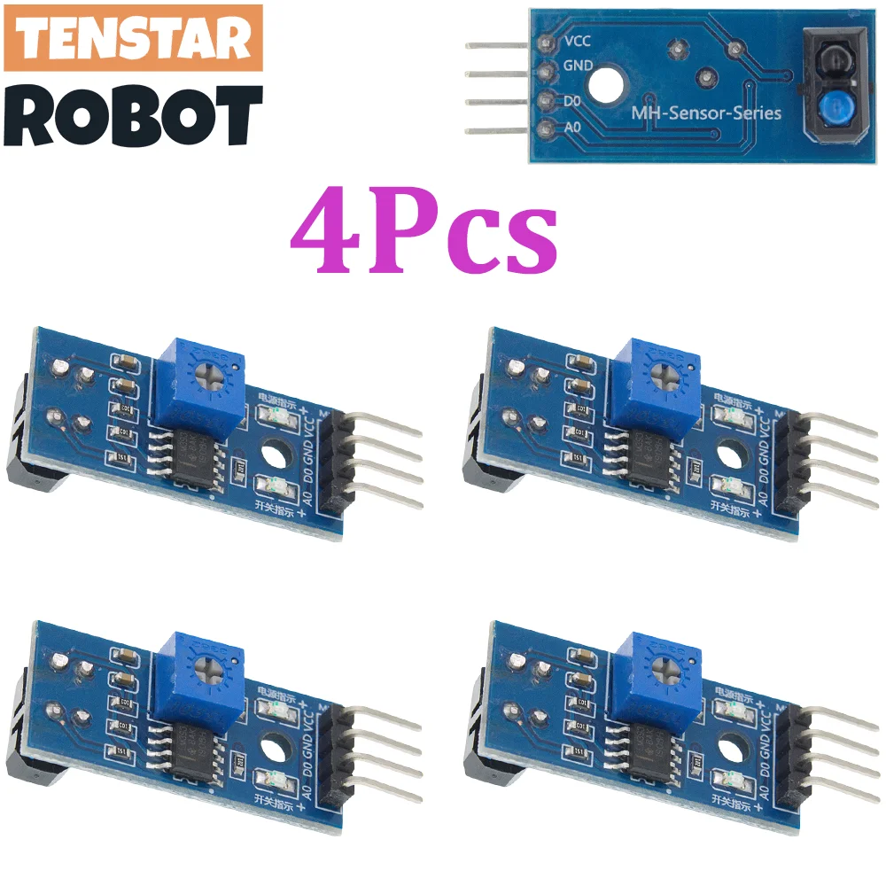 4Pcs TCRT5000 Infrared Reflective Sensor IR Photoelectric Switch Barrier Line Track Module For Arduino Diode Triode Board 3.3v