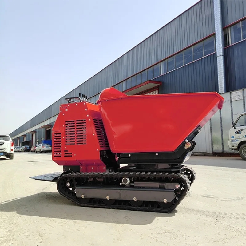 Mini Dumper Crawler Small Rubber Crawler Loader Transport Truck Mini Tracked Dumper Rotate Lifting 1200kg with CE EPA Engine