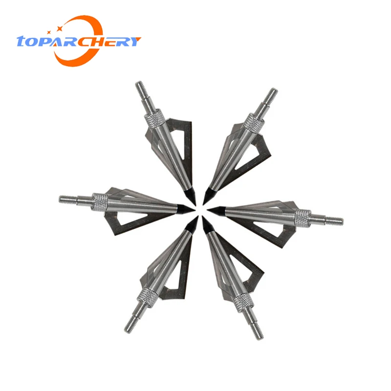 12 Chiếc Săn Bắn Broadheads Replacetable Chụp Đầu Mũi Tên 100/125 Hạt Bắn Cung Mũi Tên Đầu Điểm Hợp Chất Cung Và Nỏ