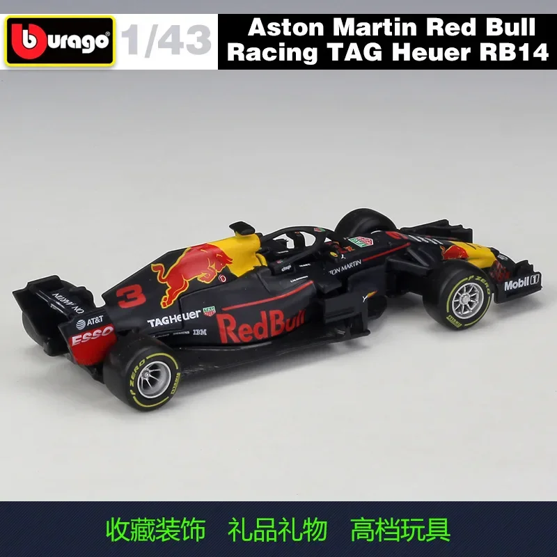 Bburago 1:43 2018 Aston Martin Red Bull Racing TAG Heuer RB14 racing Alloy Diecast Model car collection gift toys B825