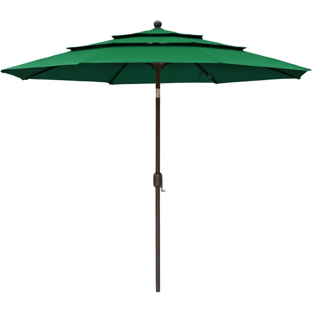 

Зонт для патио, 10 футов, обеденный стол, уличный рыночный зонт, 3 уровня