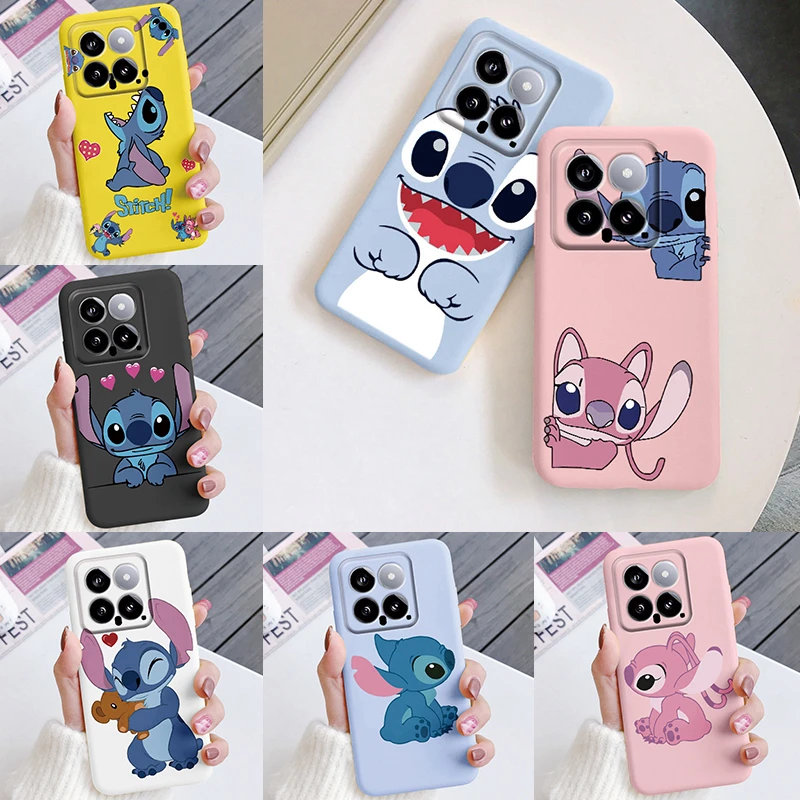 For Xiaomi 14 Case Kawayi Stich Monster Protective Shell Xiaomi Mi 14 Cartoon Painted Soft Silicone Funda For Xiaomi14 Cover