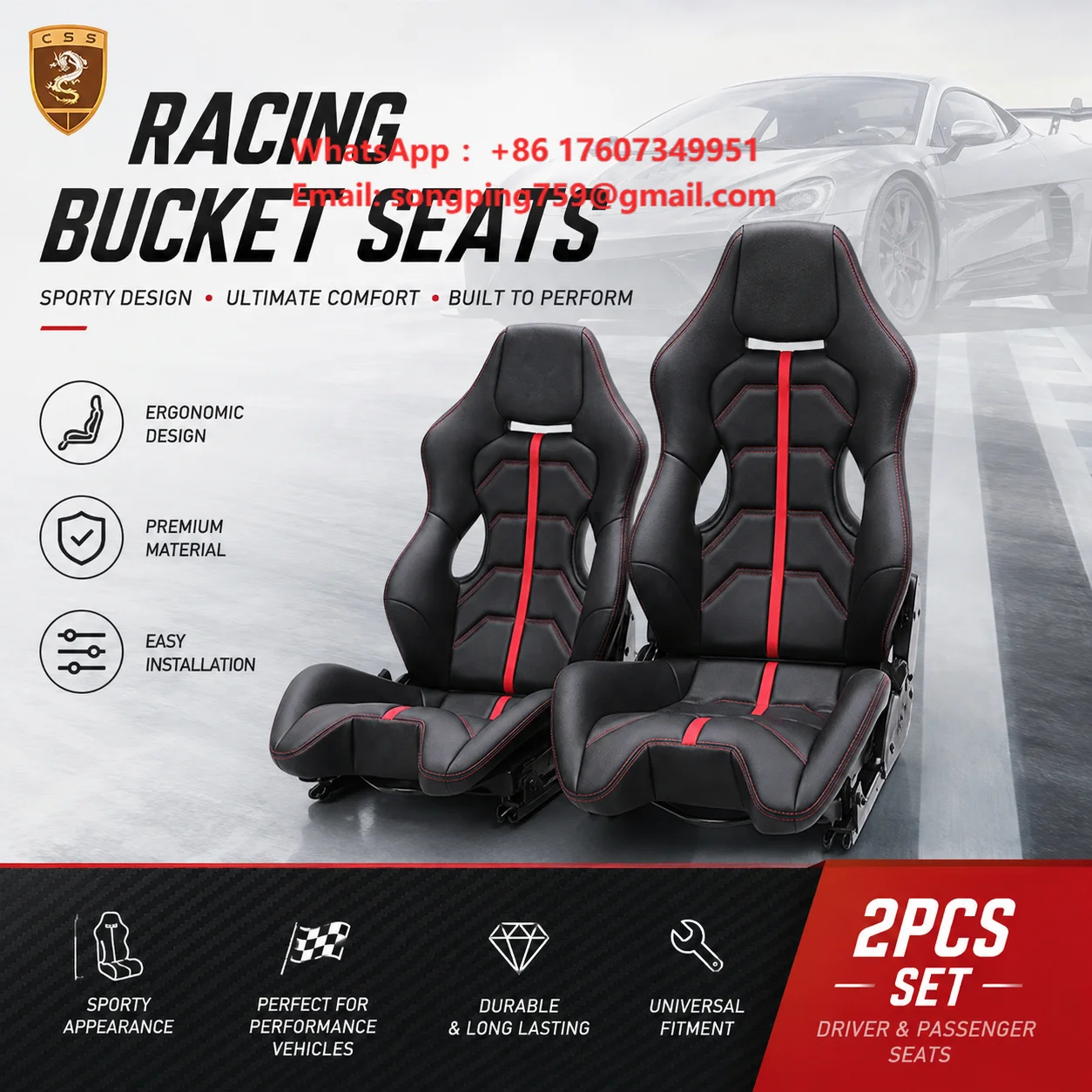 Car Interior Trims Carbon Fiber Leather Luxury Adjustable Bucket Seat for Ferrari 458 Speciale 488 Sport Racing Seat