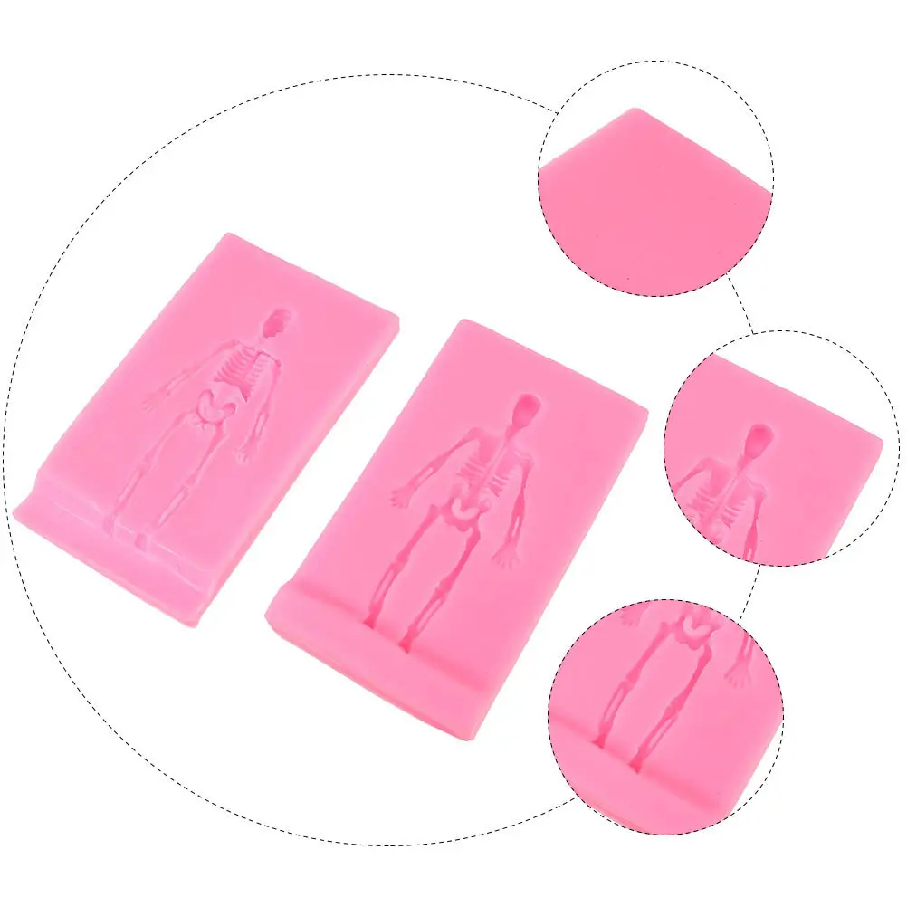 2 uds molde de silicona para Halloween, molde para pastel, herramienta para hornear DIY, molde único para hacer pasteles de Chocolate, molde de silicona