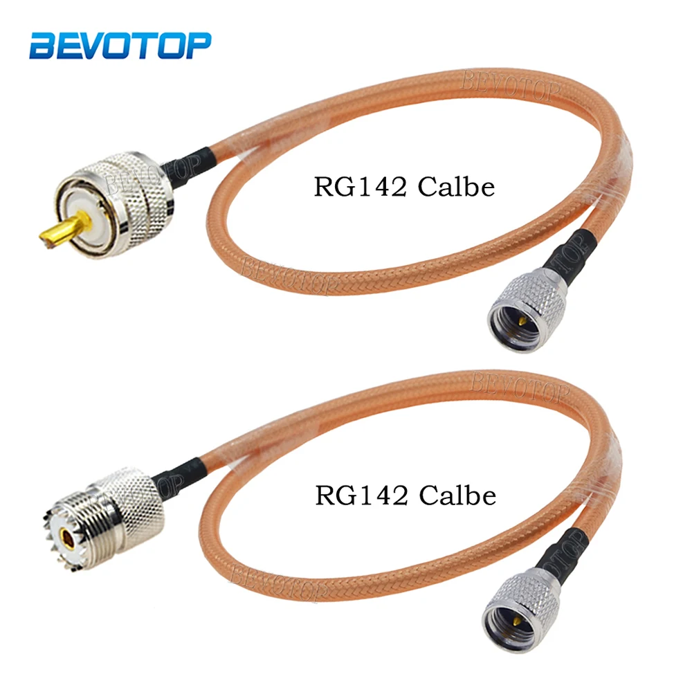 Mini UHF Male to UHF Male/Female Connectors RG142 Coaxial Cable High Temperature Resistive WIFI Router Antenna Extension Jumper