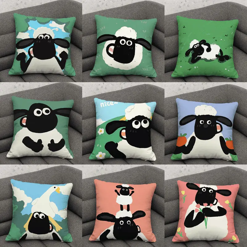 

Cute Sheep Pillowcase Funny Sheep Pillowcases for Pillows Pillows Case for Kids Bedroom Sofa Living Room Aesthetics Office Chair