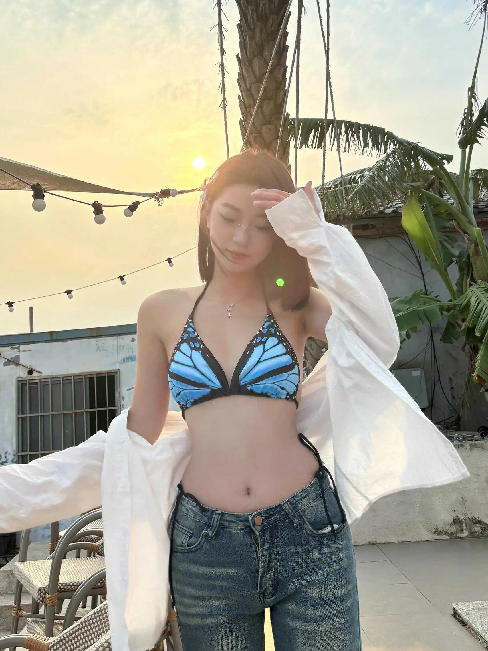 

Summer Sexy Slim Print Bikini Heavyweight Yarn Thermal Spring Separate Swimsuit Women's Sport Fitn Swimmingwear