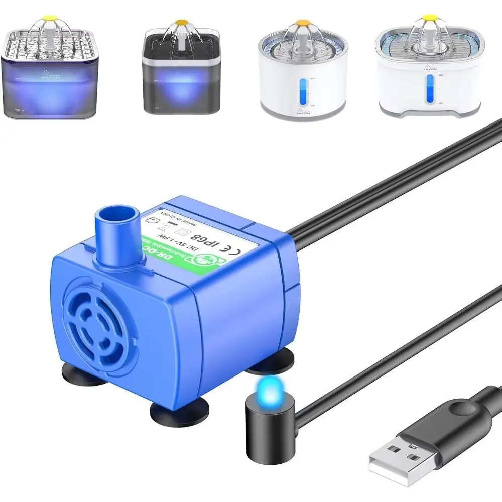 

160L/H Pet Water Pump Brushless DC 5V Cat Fountain Motor Replacement USB Shock-proof Water Dispenser Pump Pet Drinking Fountain