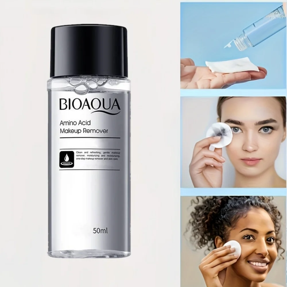 Água removedora de maquiagem de aminoácidos - limpador hidratante suave sem óleo para rosto, não gorduroso 50ml/1,69oz