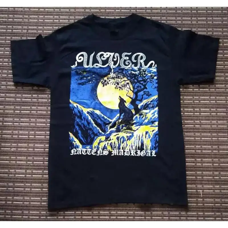 Camiseta Ulver Nattens Madrigal de algodón negro para hombre talla S a 5Xl Be