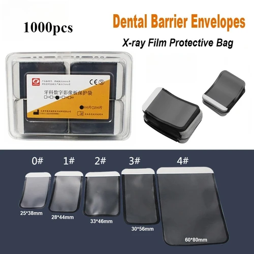 1000 Uds. Sobres de barrera de película de rayos X desechables para dentista escaneo Digital placa de fósforo bolsa protectora bolsa de cubierta consumible Dental