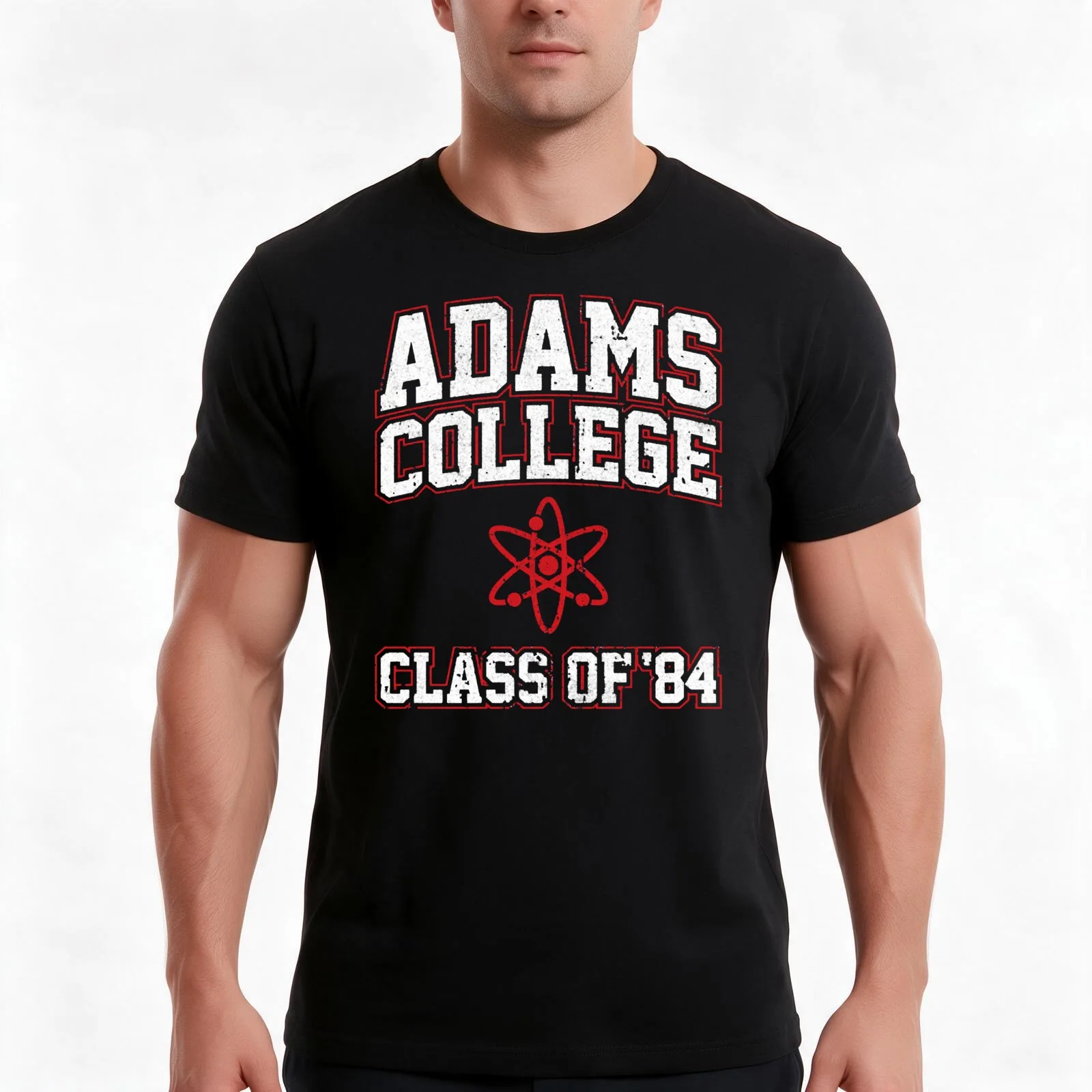 Adams College Class of _84 T-Shirt, Summer Casual Cotton Tee, Oversized Streetwear Tops, Vintage Graphic Print, Unisex Men Women
