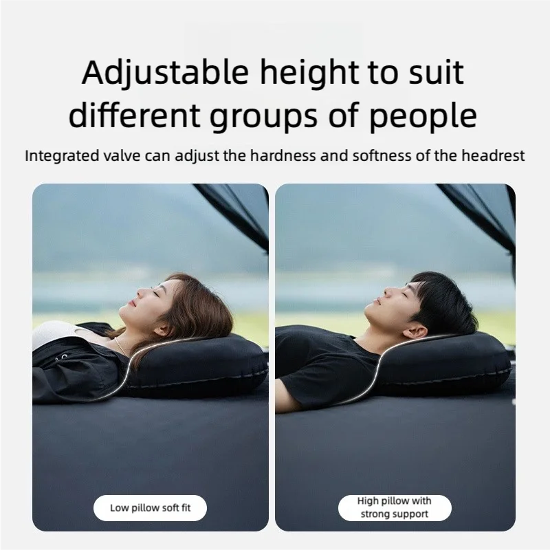 

Blackdog 2-в-1 пена с эффектом памяти и надувная дорожная подушка портативная поддержка шеи регулируемая высота ультра легкая для кемпинга самолета