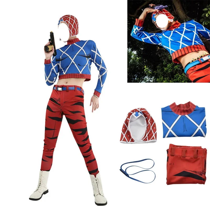 

Anime JOJO 5 JoJo's Bizarre Adventure Cosplay Costume Guido Mista Golden Wind Anime Costumes JOJO Knitted Sweater Cosplays