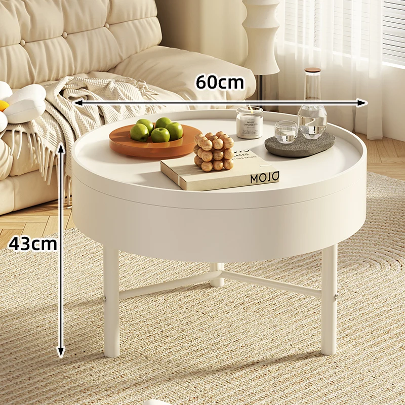 Petite Round Coffee Table Minimalist Design Organizer Cute Side Table For Living Room Table Basse Moderne Furniture Home