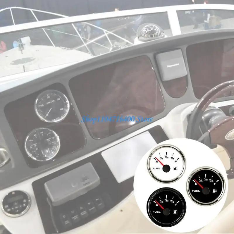 Y1gd البحرية مقياس الوقود قارب الغاز متر مستوى الديزل السيارات لسيارة شاحنة سيارة SUV مع LED الخلفية إشارة قابل للتعديل