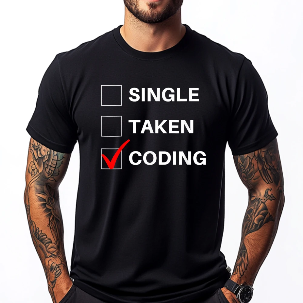 Single Taken Coding Code Computer Science Comp Sci Developer Camisetas Funny Shirt