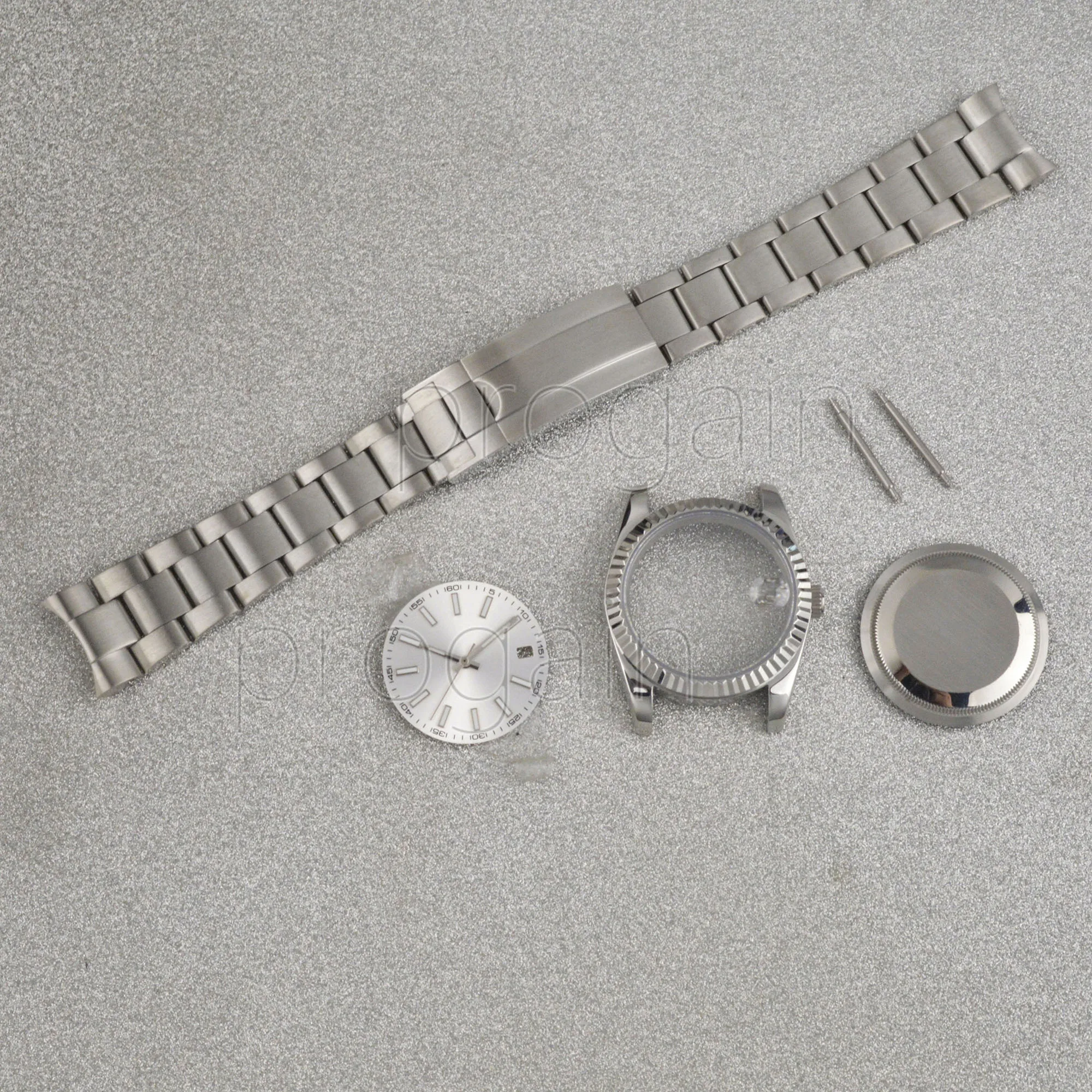 For Datejust Case Stainless Steel Three/Five Beads Strap fit NH35 NH36 Movement 28.5mm Dial Bracelet Waterproof Watchcase Parts