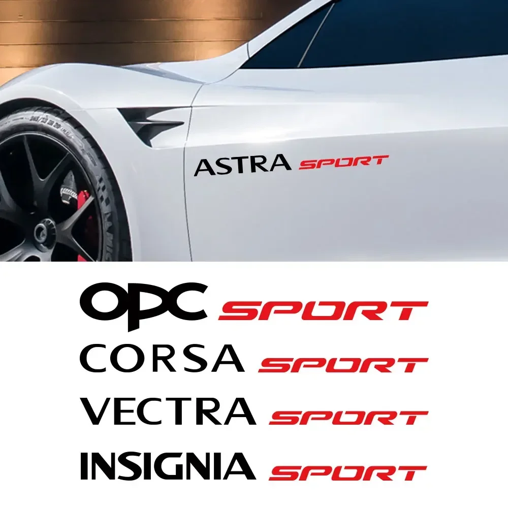 

2PCS Car Door Side Stickers Sport Decals For Opel Astra H J G K Insignia Corsa C D E Vectra B Mokka Auto Body Film Accessories