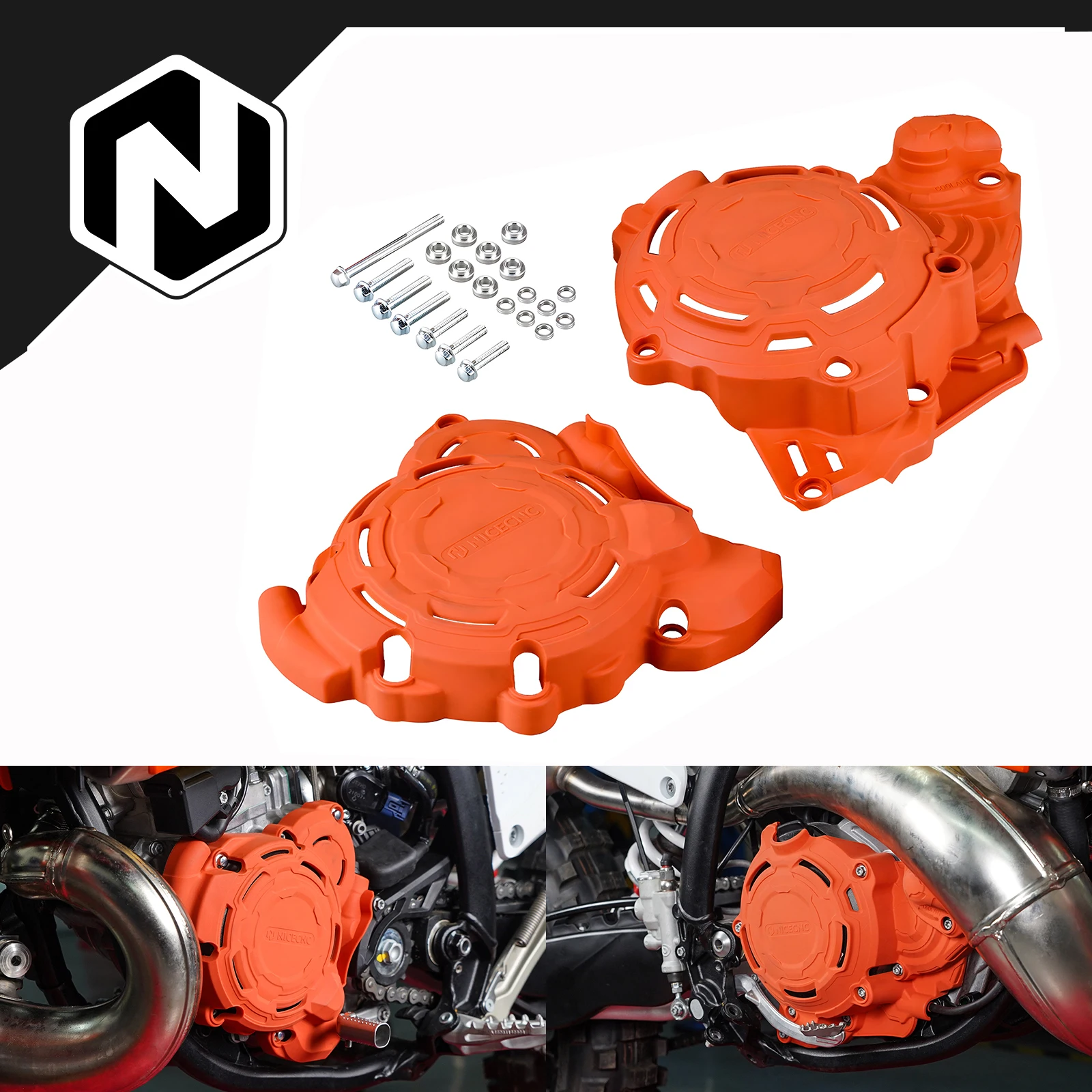 

NICECNC For KTM EXC 300 2024-2026 Engine Clutch Cover Ignition Guard XCW 300 EXC 250 XCW 250 24-26 For Husqvarna TE300 TE250