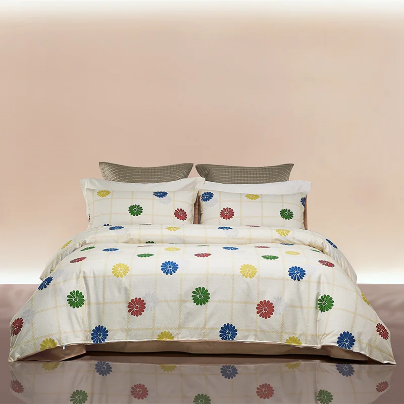 Cotton four-piece bed sheet quilt cover bedding