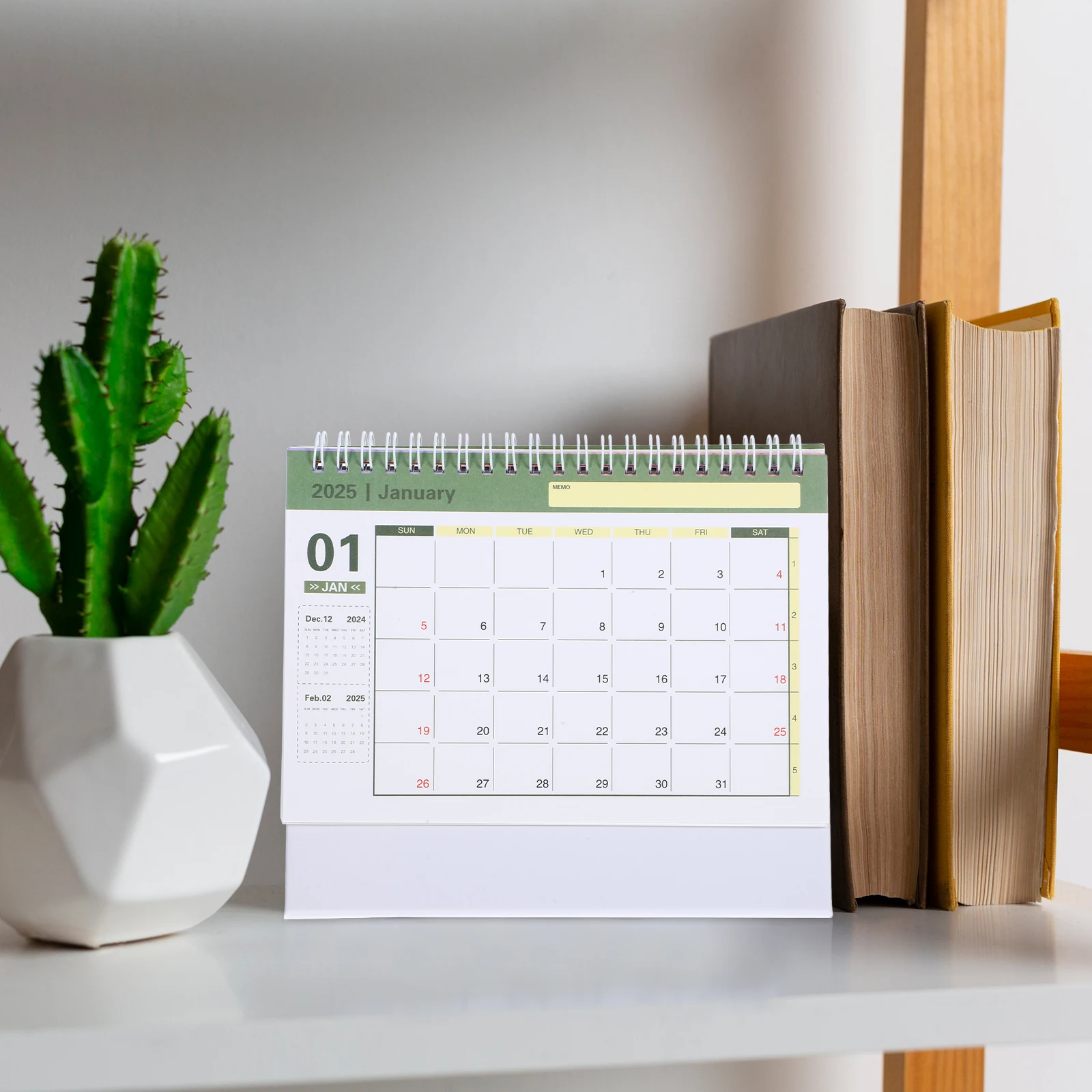 

Cute Calendar Calendars Bucket List Custom Desk Ornaments Display Block for Boho