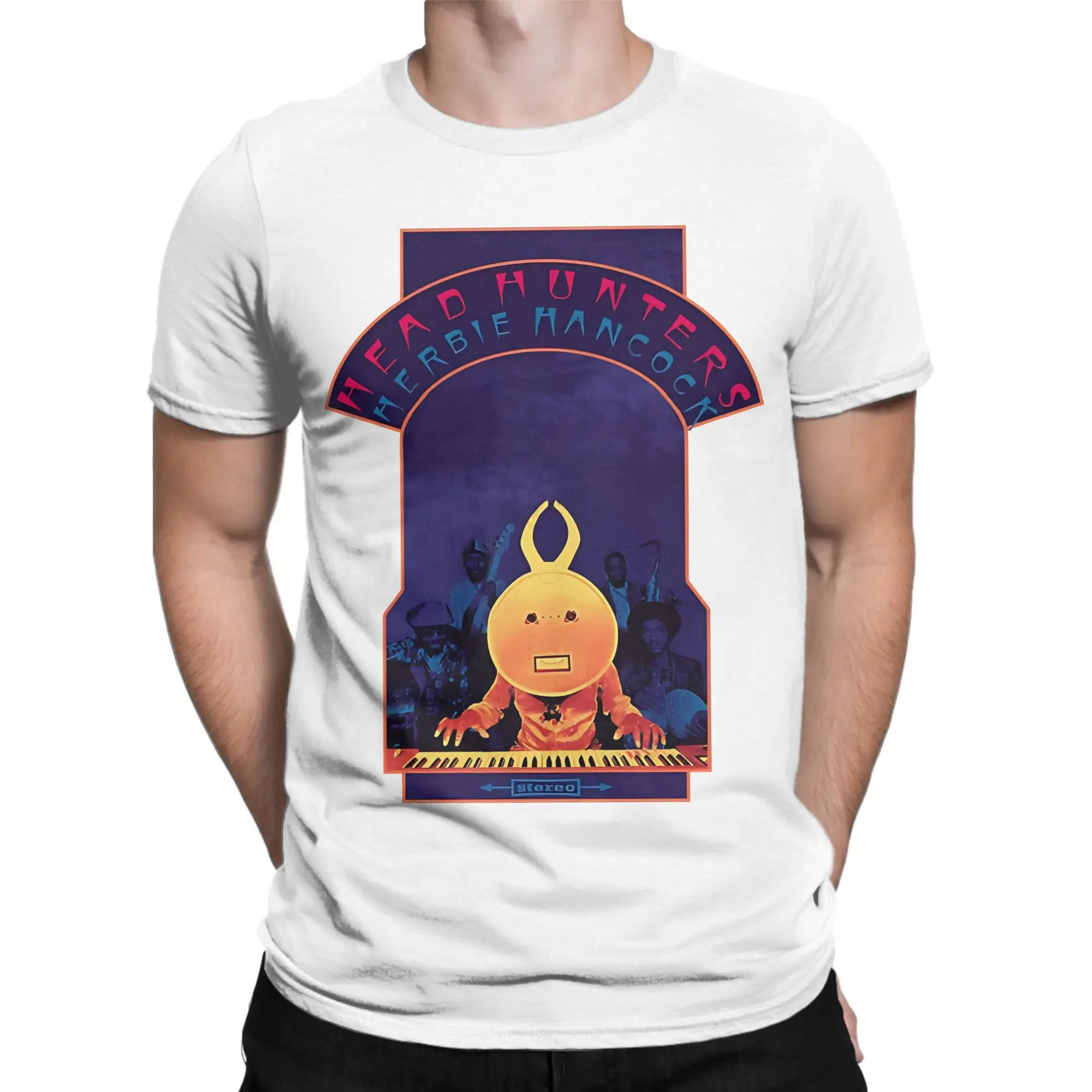 Herbie Hancock  Cotton T Shirt For Man Summer  Awesome T-Shirts O-Neck Hip Hop Tees Oversized Custom DIY Clothes