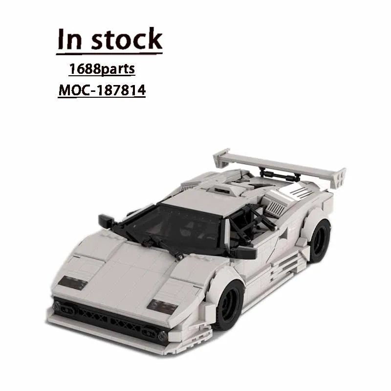 

MOC-187814 White New Supercar Racing Building Block Model 1688 Parts • MOC Creative Kids Birthday Building Blocks Toy Gift