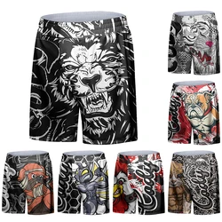 Sublimation Knee Length Training Fight Shorts Men's Boxing MMA Combat BJJ Grappling Fitness Muay Thai Kickboxing No Gi Pants