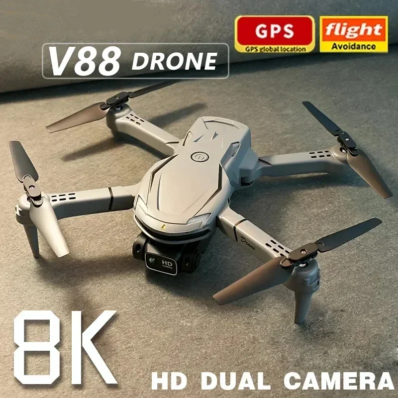 Dron con cámara Dual para Xiaomi V88, cuadricóptero con cámara Dual, 8K, HD, 5G, GPS, fotografía aérea profesional, Control remoto, regalos de navidad