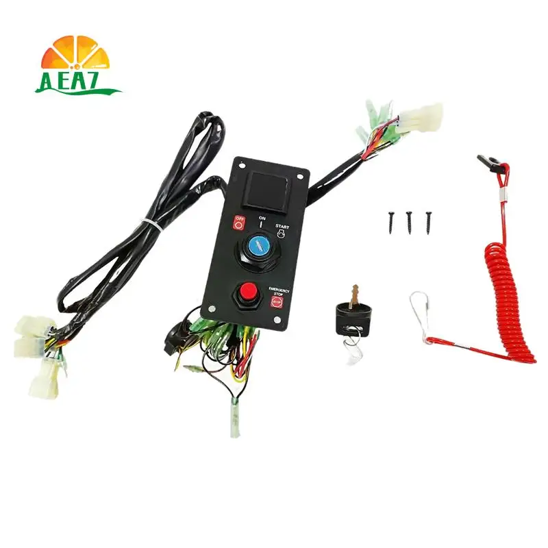 

AEA7-Single Engine BRP Ignition Cut Off Switch Panel Kit 06323-ZZ5-764 For Honda Outboard Control Box Marine Ignition Key