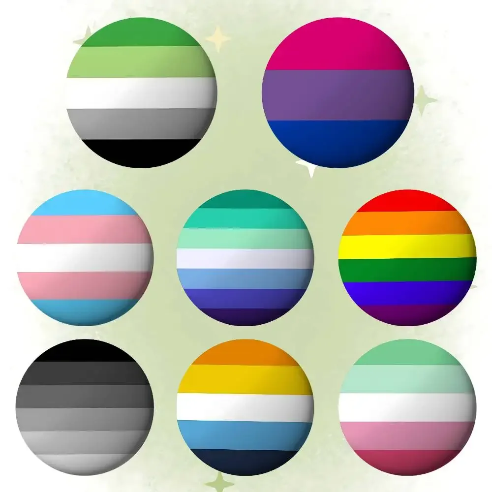 LGBT Rainbow Flag Badges Tinplate Soft Button Pin Brooch Metal Badge Custom Jewelry Accessories Hat Bag Lapel