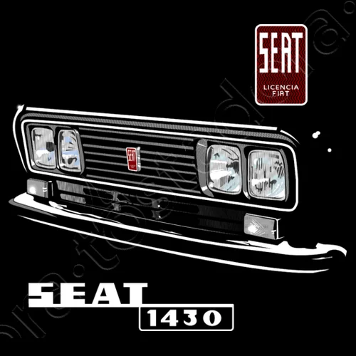 Vintage Spain Car S E A T 1430 T Shirt. New 100% Cotton Short Sleeve O-Neck T-shirt Casual Clothing Mens Top