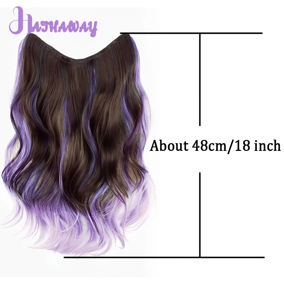 Long Wave Wig Piece Female Parisian Painting Synthetic Dyeing Gradual Hair Increase Fluffy Water Ripple Color Wavy Hair Piece