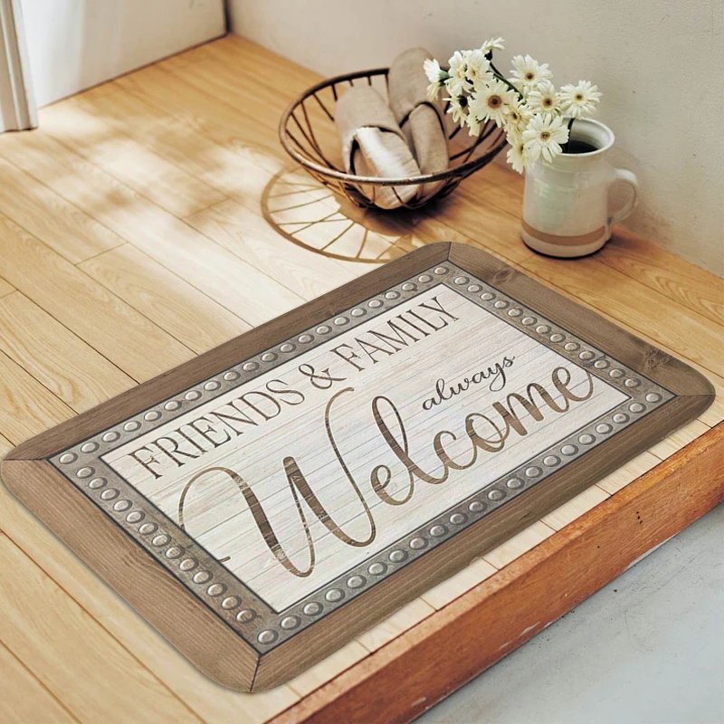 

Welcome Mat Living Room Floor Carpet Anti Slip Kitchen Hallway Bathroom Rug Custom Doormat Entrance Door Home Decor Items