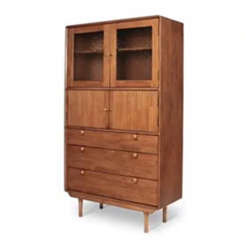 

New Design Modern Display Cabinet with 2 Compartments & 3 Drawers for Villa Living Room Storage Furniture