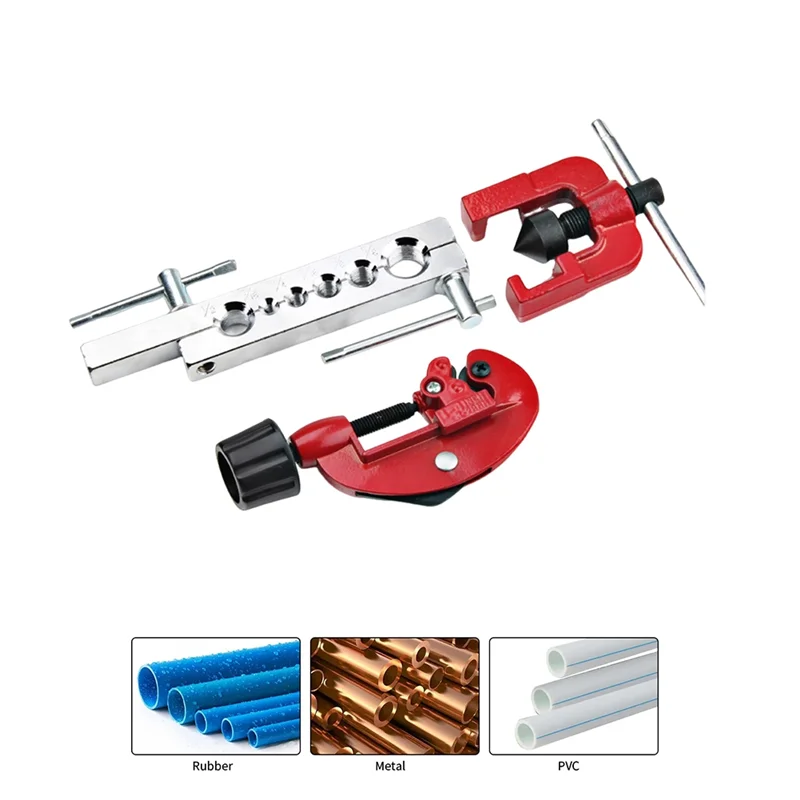 Tube Cutter Flaring Tool Kit Tube Expander Cutter Reamer Device For Copper Tube Flaring Tools Easy To Use