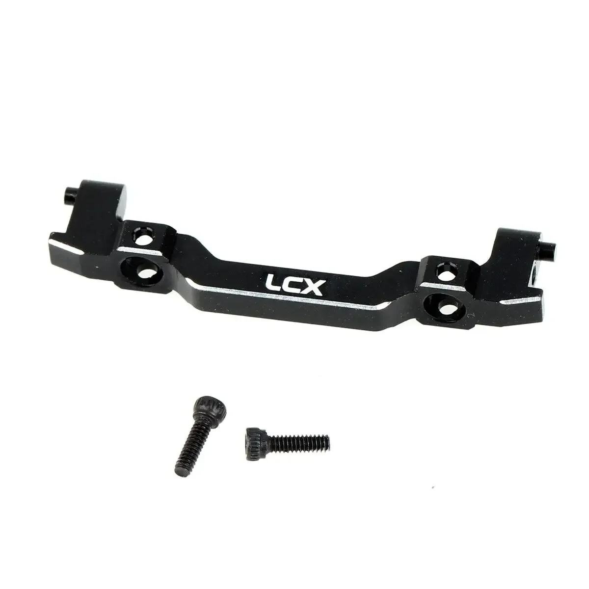 LCX Racing 1/24 coche trepador de control remoto soporte de parachoques delantero de aluminio para cerrojo Axial SCX24 JLU Wrangler C10 piezas mejoradas Accesorios