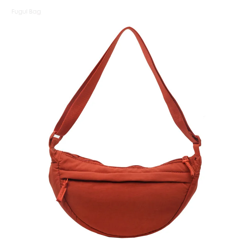 

Women's Crossbody Bag Single Shoulder Dumpling Bag High-end Feeling Casual and Versatile New Nylon Fashionable Zipper