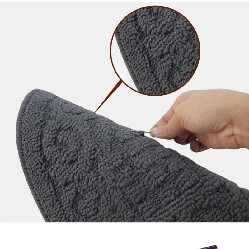 Paillasson demi-rond en caoutchouc pour porte d'entrée de maison, intérieur, antidérapant, pour couloir d'entrée, salle de bain, tapis de sol durables