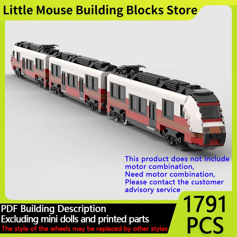 

City Car Model MOC Building Bricks Autrian Regional City Train Modular Technology Gifts Holiday Assemble Children Toys Suit