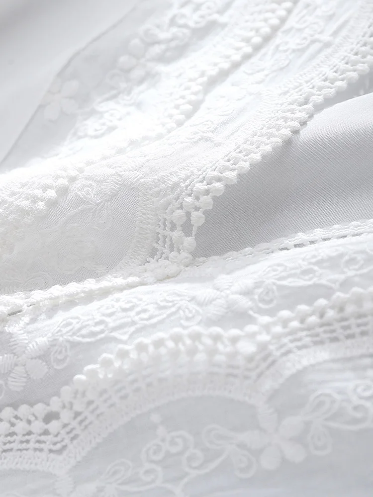 

Белый кружевной вышивка irt, женский модный тонкий ор Sve V-Ne, летнее новое поступление, маленький дышащий топ Ele