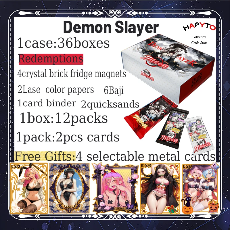 2024 Najnowsza karta hurtowa Fan Demon Slayer Collection Card Shinobu Nezuko Mitsuri Booster Box CCG TCG Hobby Gift