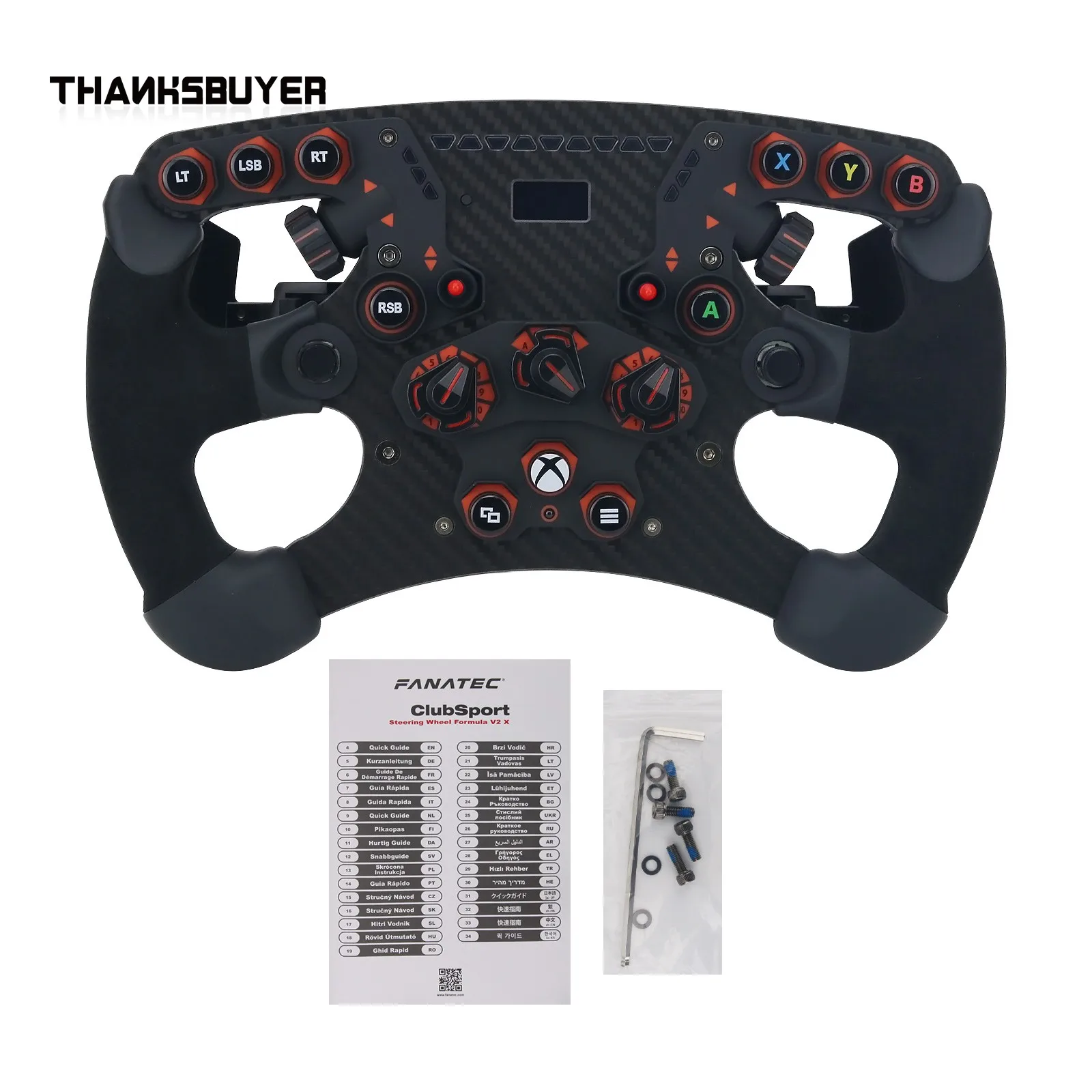 

Оригинальное рулевое колесо Formula V2.5X для FANATEC подходит для всех одноместных гоночных автомобилей Formula-style.