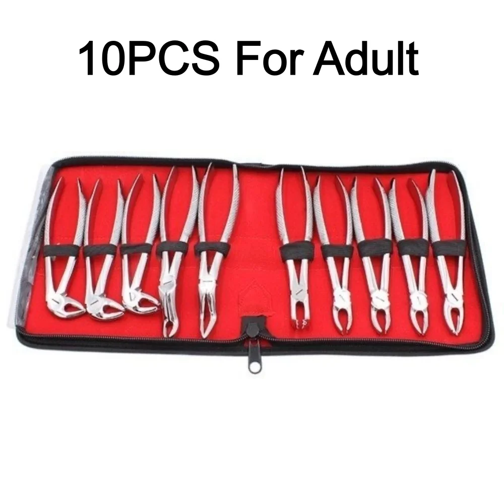 Volwassen/Kinderen Tand Extraheren Tang Set Chirurgische Tandheelkundige Gereedschappen Tandheelkunde Instrumenten Rvs Orale Chirurgie Gereedschap
