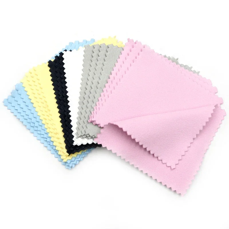 

10pcs Polish Polishing Cloth Silver Color Cleaning Polishing Cloth Soft Clean Wipe Wiping Cloth For Silver Gold Jewelry Tools