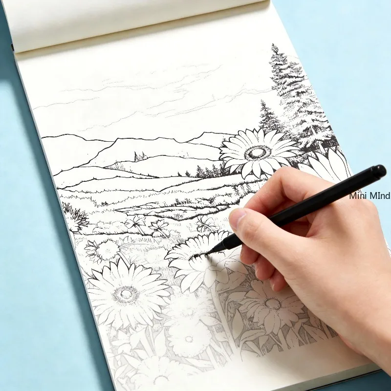 It Is An 8.27x5.51 Inch Sketchbook That Includes Sketches of Landscapes, Architecture, Figures, and Zen Paintings,24 Pages