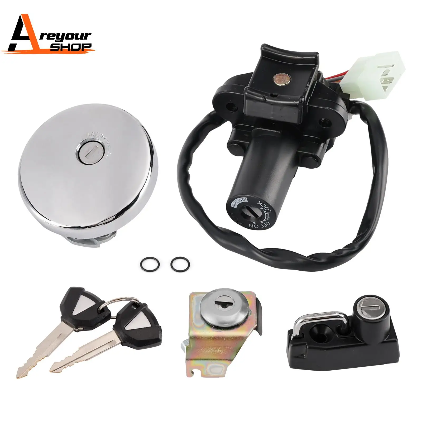 

Набор замков зажигания для Kawawaki W 800 EJ800 2019 2020 2021 2022 2023 2024 2025 Газовая крышка Замок для шлема