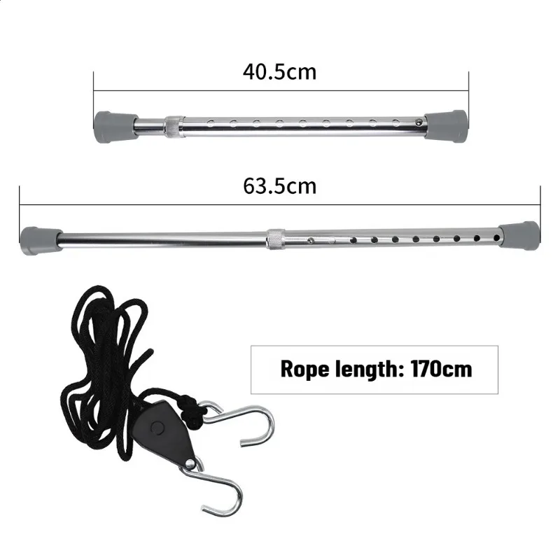 Adjustable PDR Hood Prop Rod Aluminum Alloy Car Door Support Bar Tool With 10 Holes Porous Design Nylon Rope Ratchet Kit Set